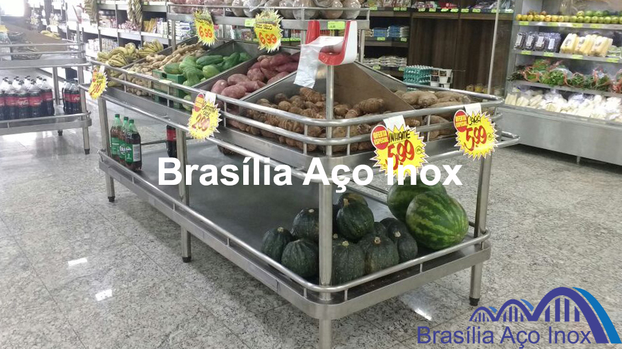 Banca de Frutas e Verduras em aço inox imagem 08