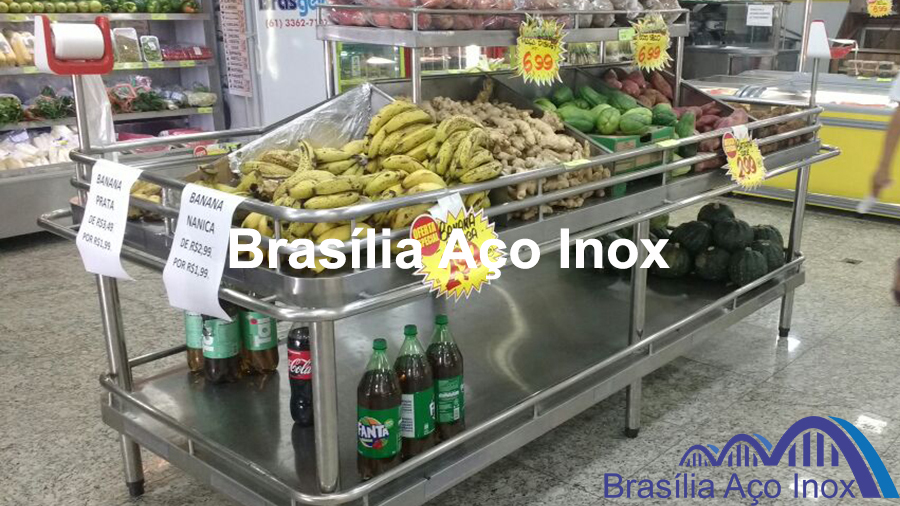 Banca de Frutas e Verduras em aço inox imagem 11
