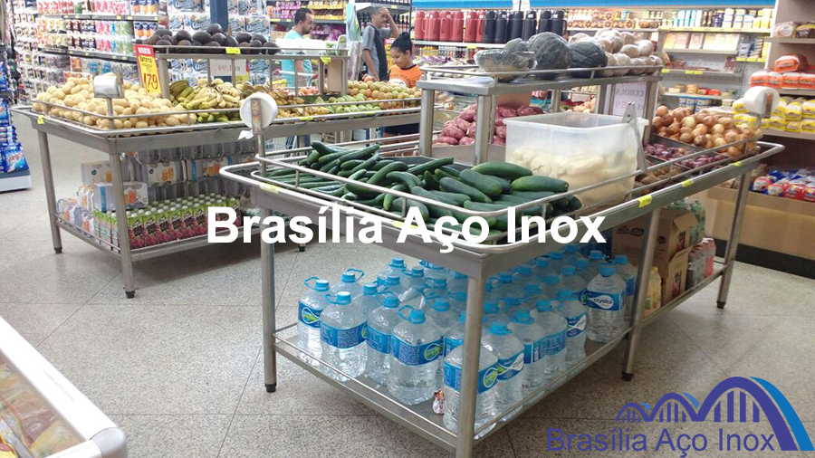 Banca de Frutas e Verduras em aço inox imagem 12